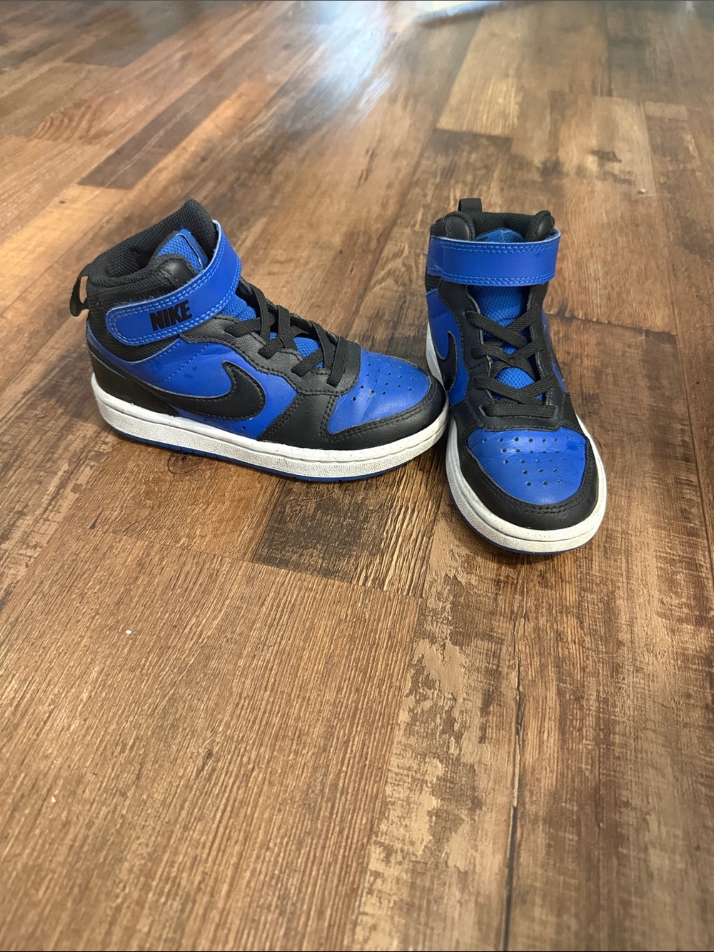 Nike Kids High-Top Sneakers in Royal Blue and Black